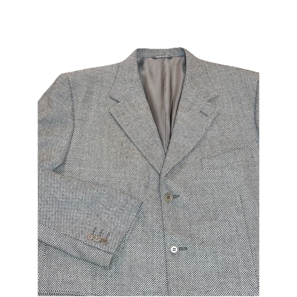Canali Blazer Men's 46 Gray Wool Birdseye Pattern